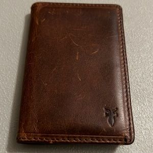 Frye leather mens card case
